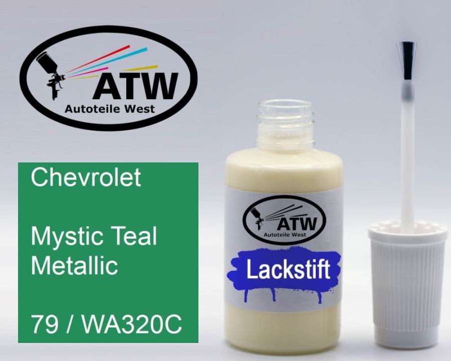 Chevrolet, Mystic Teal Metallic, 79 / WA320C: 20ml Lackstift, von ATW Autoteile West.